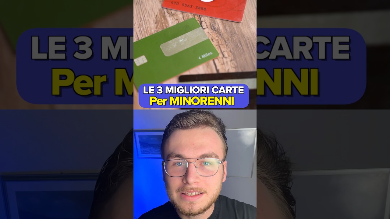 Le 3 MIGLIORI CARTE per MINORENNI #finance #money #creditcard #debitcard #stipendio