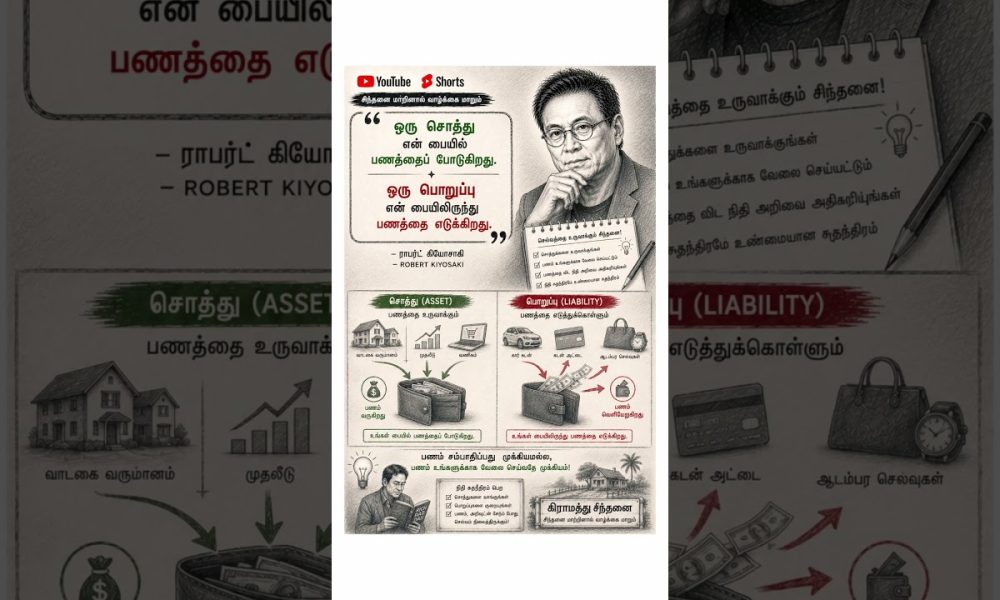 Assets Put Money In Your Pocket | Robert Kiyosaki Tamil Motivation | Financial Freedom | #Shorts