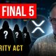 XRP’s Clarity Act: The Final 5 Votes Explained