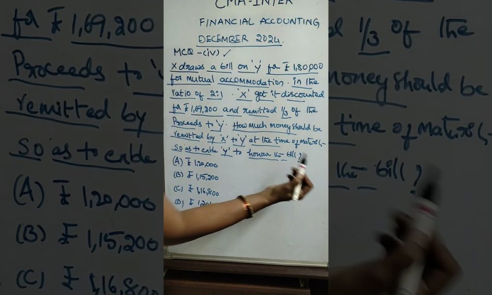 CMA INTER FINANCIAL ACCOUNTING, December 2024, MCQ 4