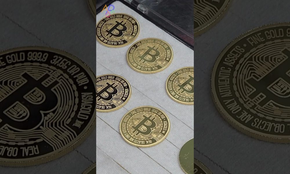 99.99% Pure Gold Bitcoin Mass Production Process #allprocessofworld