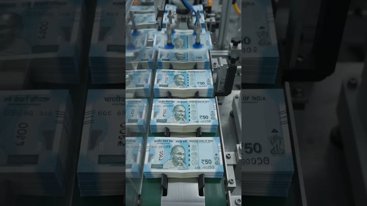 50 rupaye note ki printing factory me #money #shorts #moneysaving