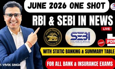 RBI & SEBI in News 2026| Banking & Financial Current Affairs JUNE 2026 | ONE SHOT | Vivek Singh