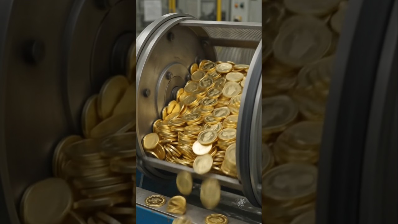 factory me gold ke sikke kese bante hai #money #moneysavingidea #moneyhub #shorts