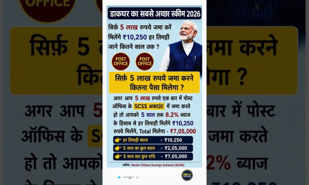 Senior Citizen Savings Scheme 5 Lacs Investment Amount Calculation #money #investing