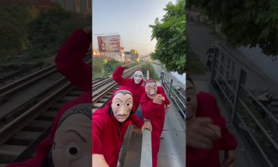Money Heist Run Away From The Camera For 10s | Part 4 |#shorts #moneyheist #parkour #moneyheistkorea