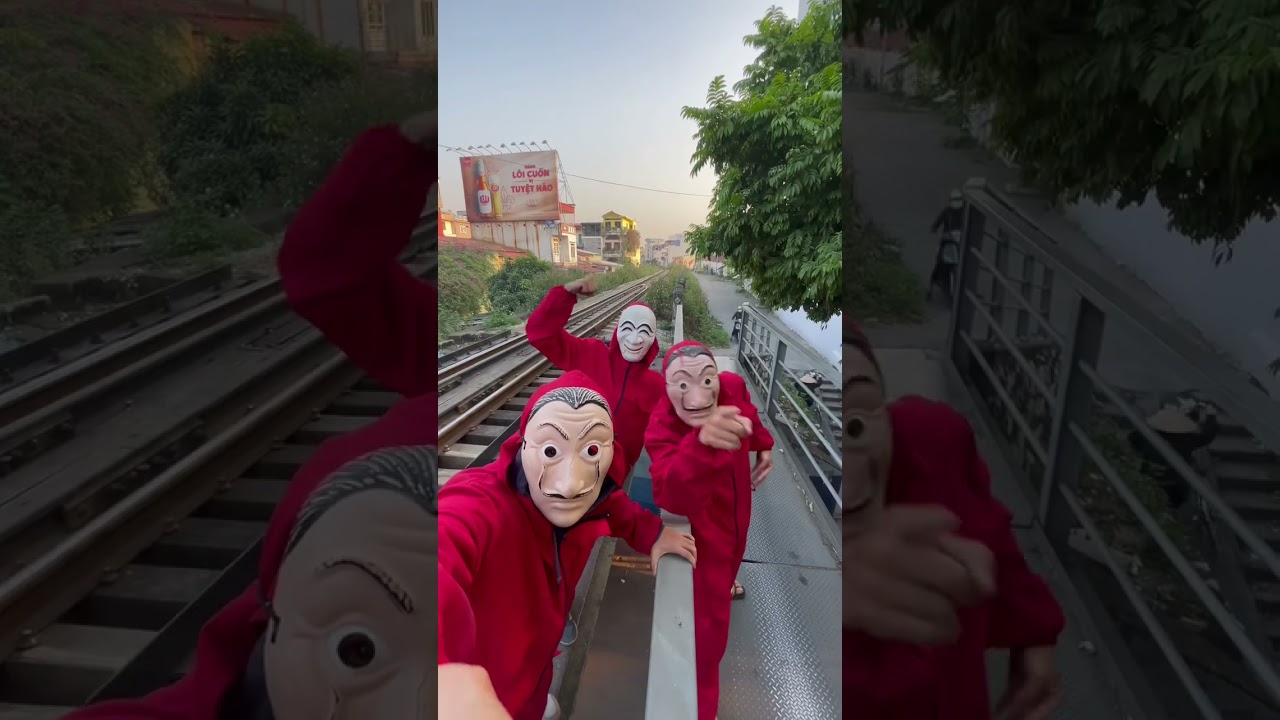 Money Heist Run Away From The Camera For 10s | Part 4 |#shorts #moneyheist #parkour #moneyheistkorea