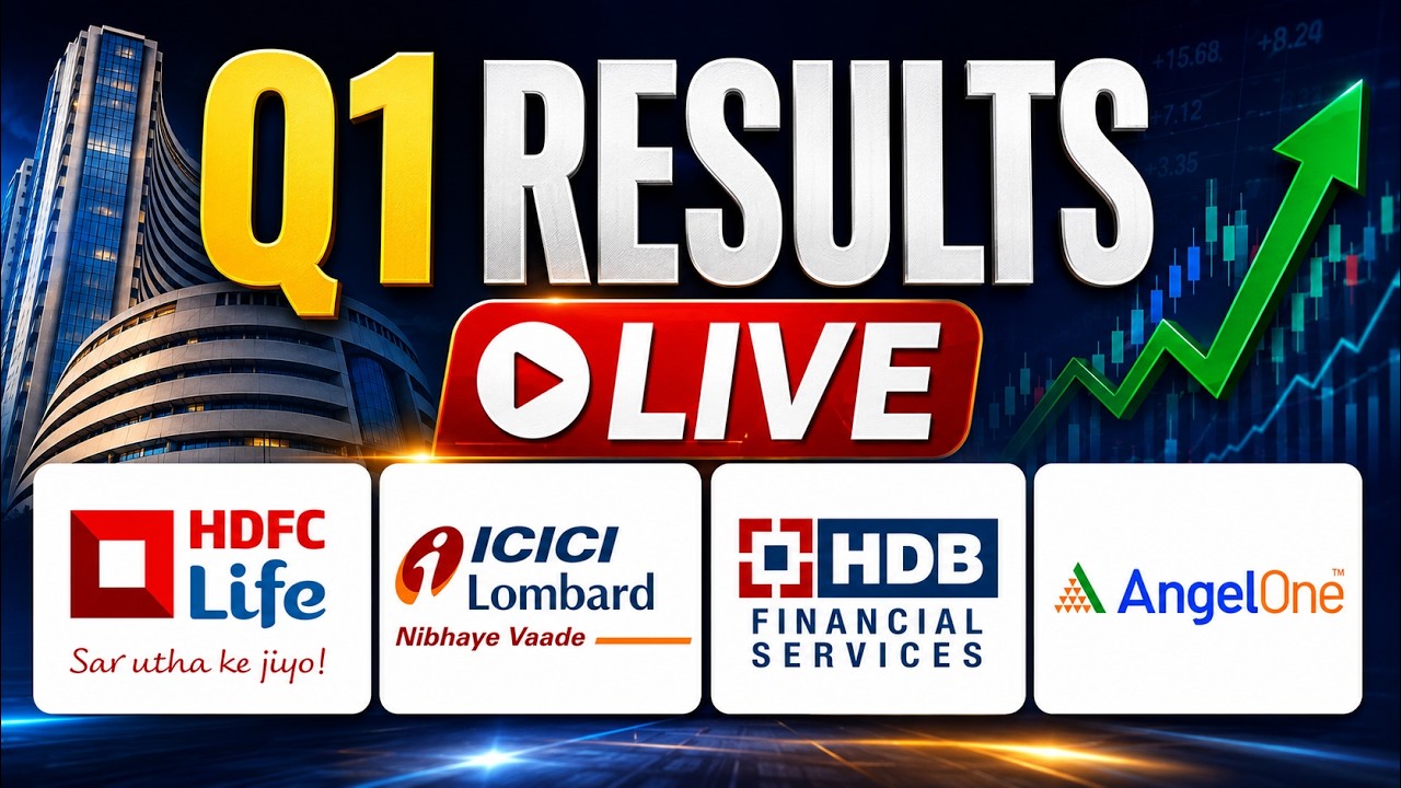Q1 Results LIVE | HDFC Life, ICICI Lombard, HDB Financial & Angel One Earnings | Stock Market LIVE