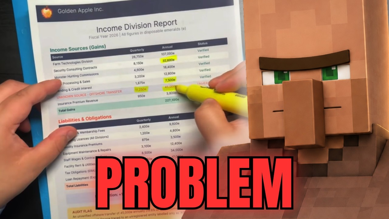 Minecraft ASMR | Financial Analyst Reviews YOUR Business & Finds a Problem