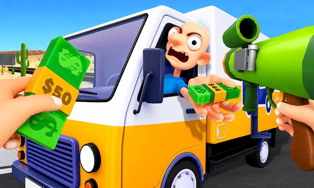 Getting RICH by Destroying Money Trucks in Gas N Cars VR