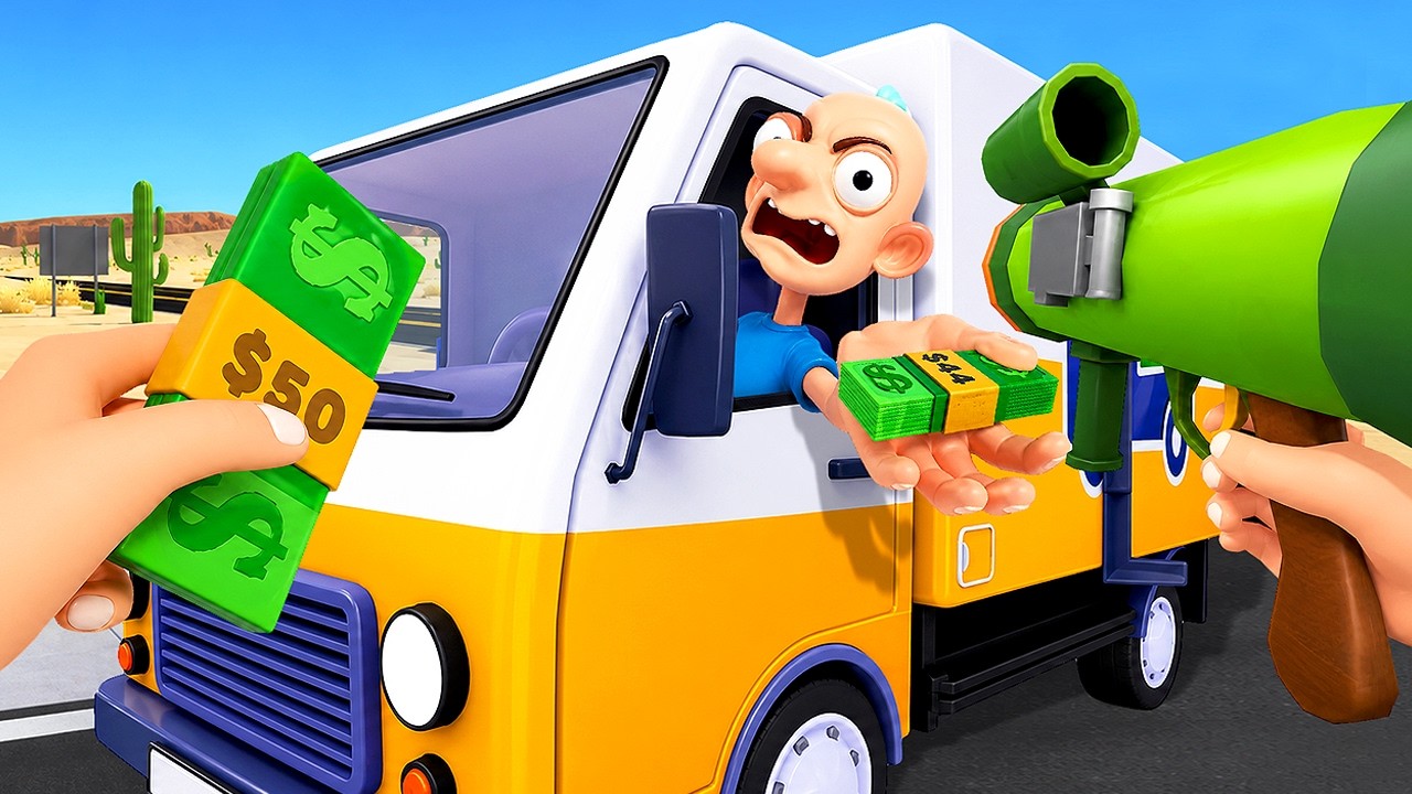 Getting RICH by Destroying Money Trucks in Gas N Cars VR