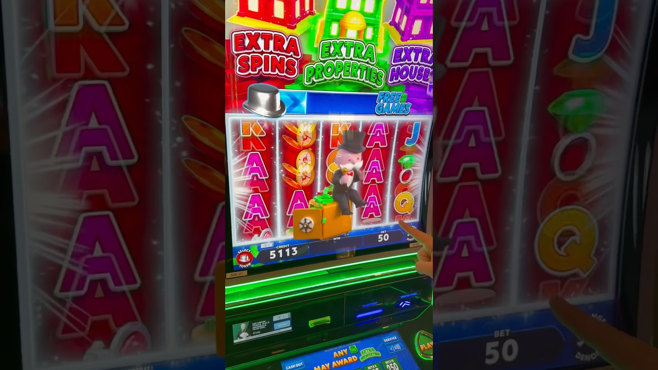 MY BIGGEST MONOPOLY BONUS EVER! #casino #gambling #slots #money #comedy