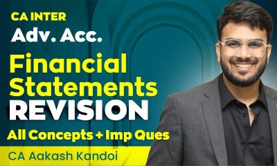 Financial Statements of Companies Revision | All Imp Ques & Adjustments | CA Inter |CA Aakash Kandoi