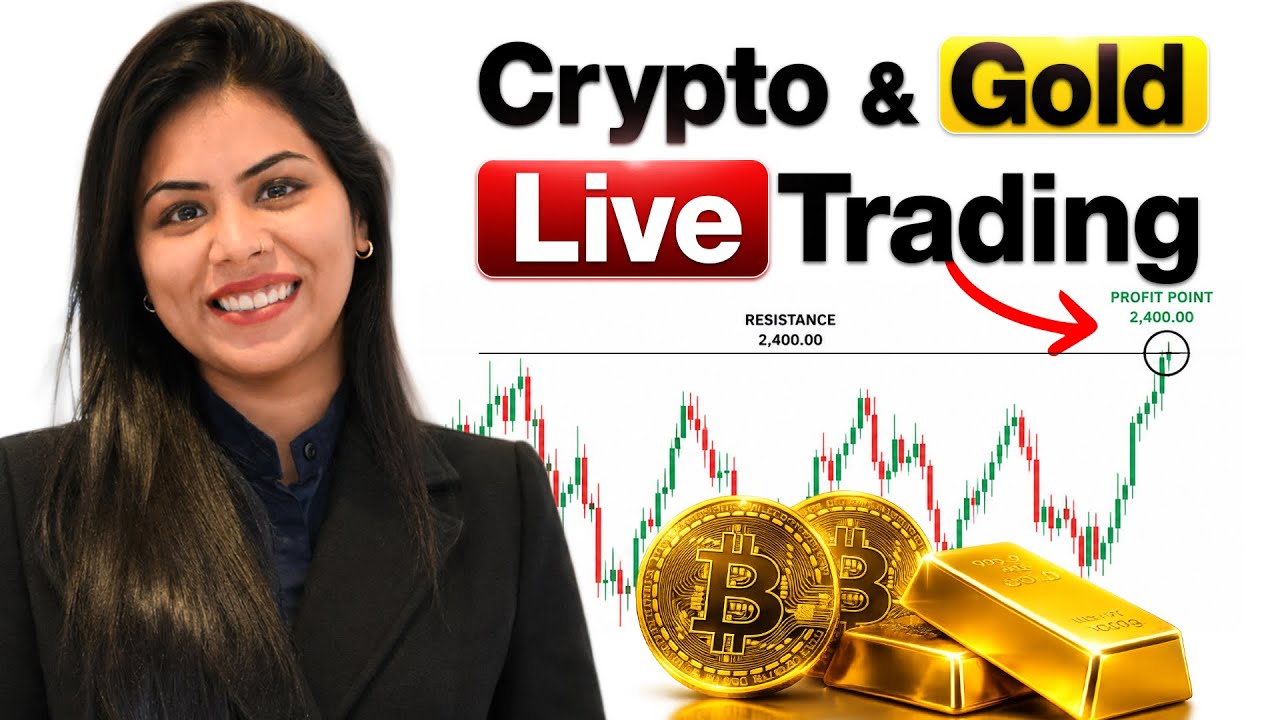Bitcoin & Gold LIVE Trading  #livetrading #cryptotrading #bitcoin @tradingmentor22