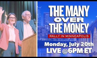 The Many Over The Money Rally in Minneapolis with Bernie Sanders and Peggy Flanagan