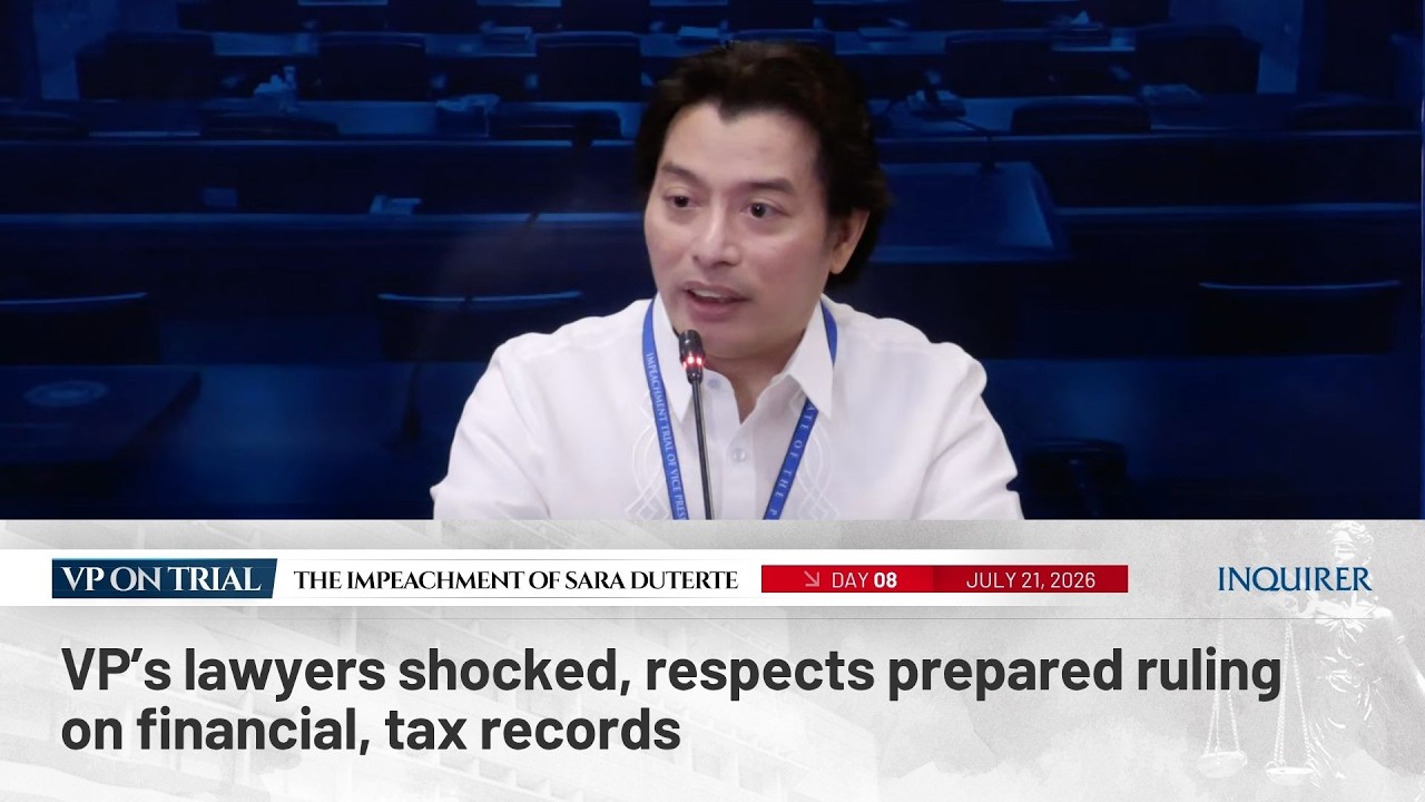 VP’s lawyers shocked, respects prepared ruling on financial, tax records