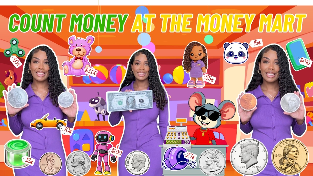 Learn to Count Money at the Money Mart| Ms Houston| U S  Coins and Dollar
