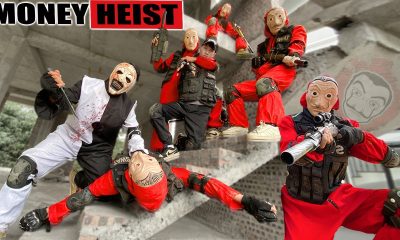 PARKOUR VS MONEY HEIST: Money Heist & Clown kill Doctor to steal money,escape from police | Epic POV