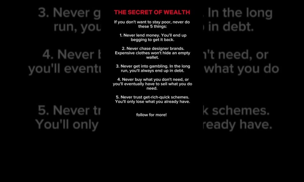 THE SECRET OF WEALTH: 5 Money Mistakes Keeping You Poor