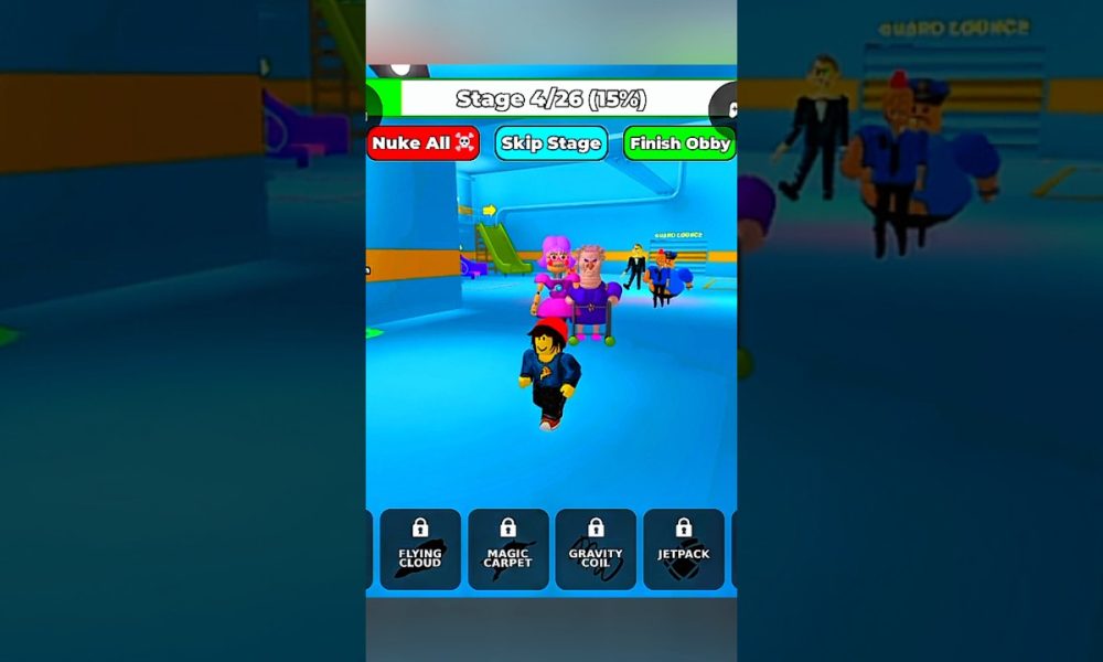 ICE SLIDE POLICE PRISONRUN! Obby #money #roblox
