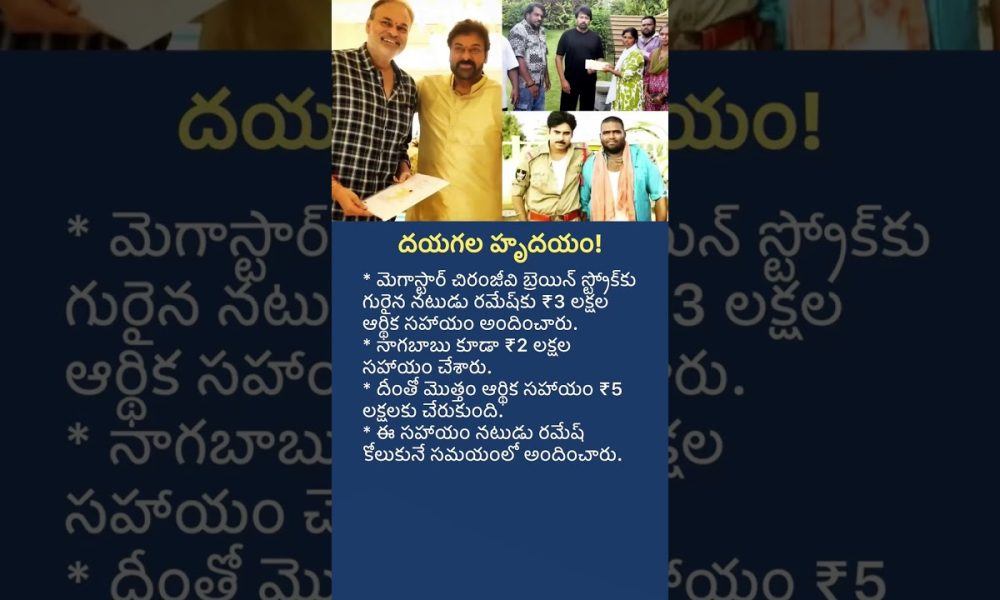 Megastar Chiranjeevi & Naga Babu Extend Financial Support to Actor Ramesh | Heartwarming Gesture