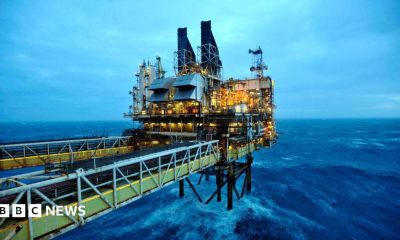 A general view of the BP ETAP (Eastern Trough Area Project) oil platform in the North Sea on February 24, 2014, around 100 miles east of Aberdeen, Scotland.