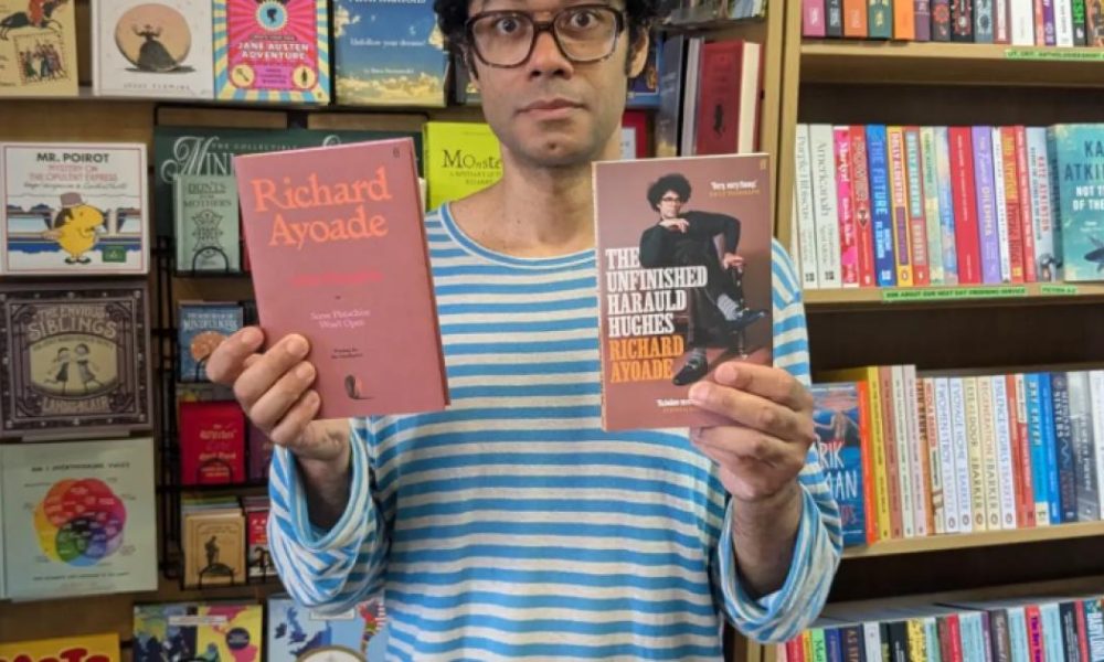 Richard Ayoade visited Little Apple Bookshop in York