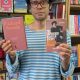Richard Ayoade visited Little Apple Bookshop in York