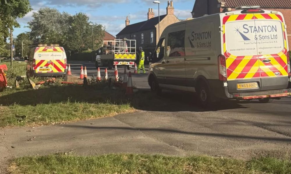 Chicane on B1248 Beverley Road in Norton being removed