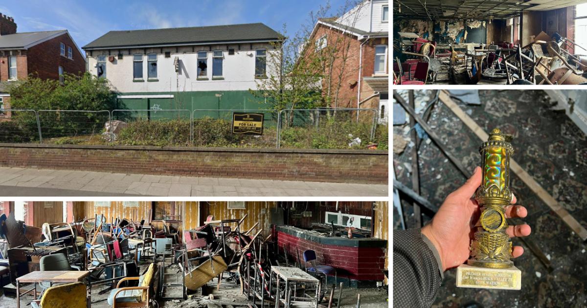 Photos show inside derelict Hartlepool RAFA Club after fire