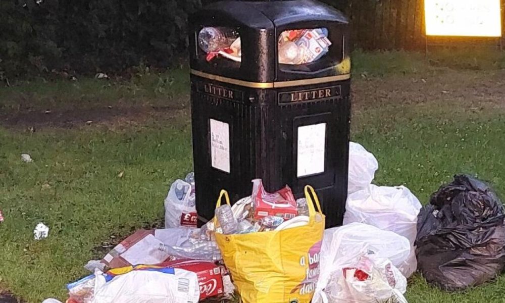 Bins reported 'overflowing with rubbish' at Crompton Lodge