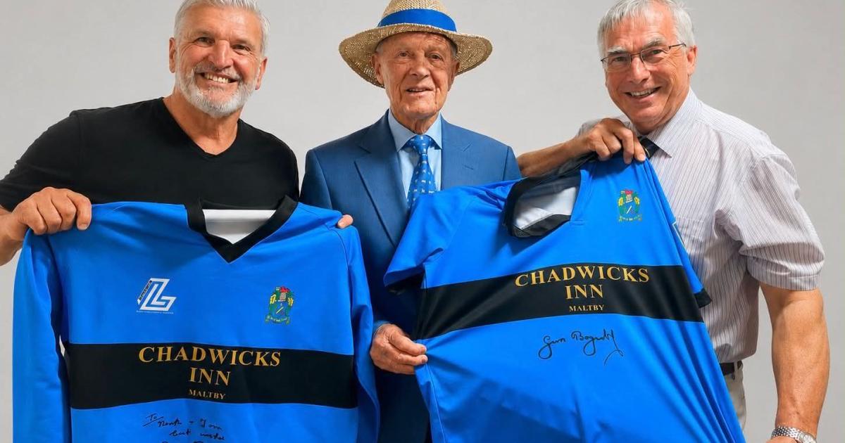Geoffrey Boycott supports Maltby Cricket Club's 80 years