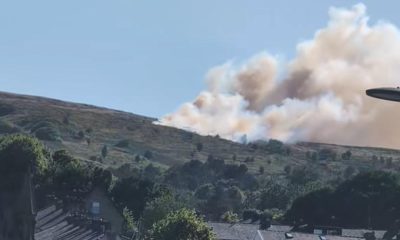 Wildfire strikes Darwen Moor with smoke seen for miles