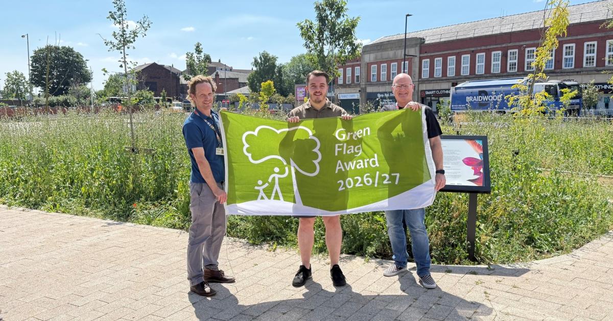 Green Flags for Elizabeth Park, Longsight Park, Moss Bank Park