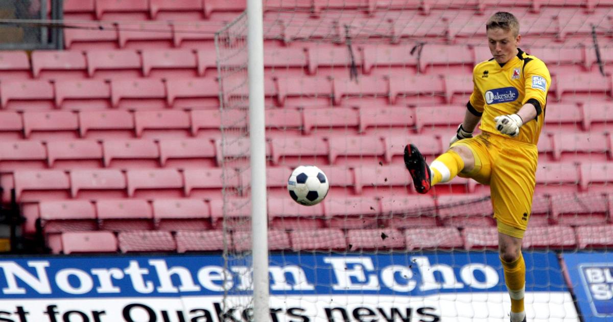How Pickford and Burn played Darlington's Arena as youngsters