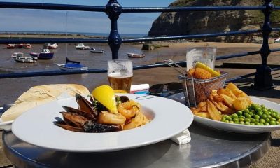Staithes pub with an amazing beer garden and sea views