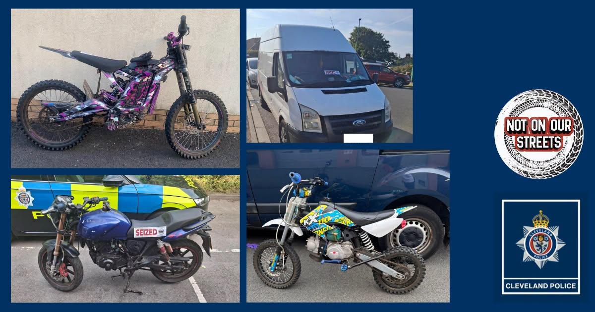Four illegal vehicles seized in Teesside police crackdown