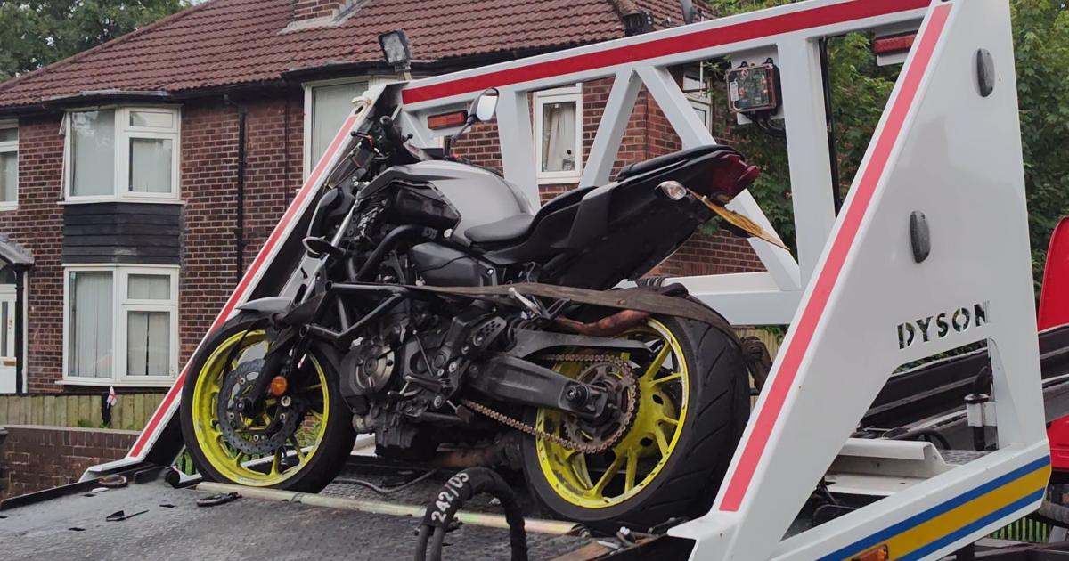 Bolton police chase sees two arrested and motorbike seized