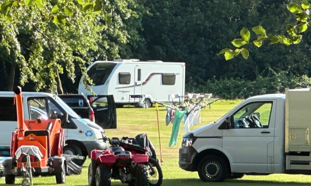Travellers set up camp on Moss Bank Park over weekend in Bolton