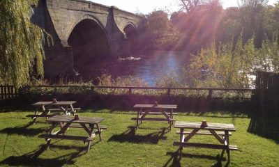 The Bull Inn in West Tanfield has a riverside pub garden