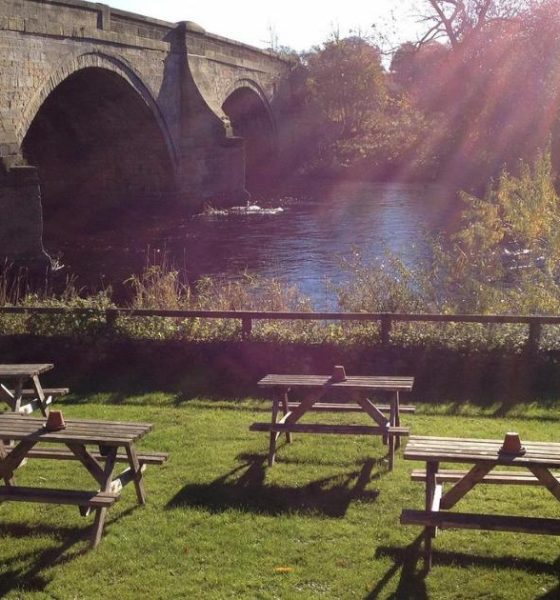 The Bull Inn in West Tanfield has a riverside pub garden