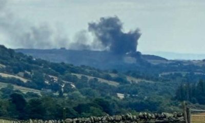 'Big explosion' as caravan catches fire on B6277 in Mickleton