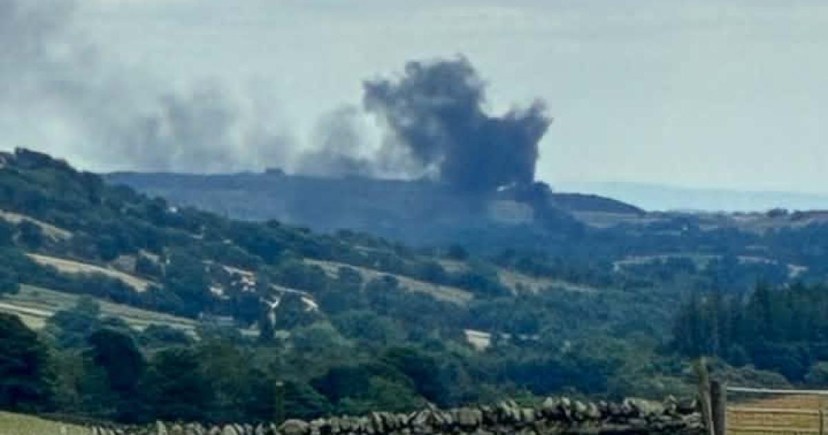 'Big explosion' as caravan catches fire on B6277 in Mickleton