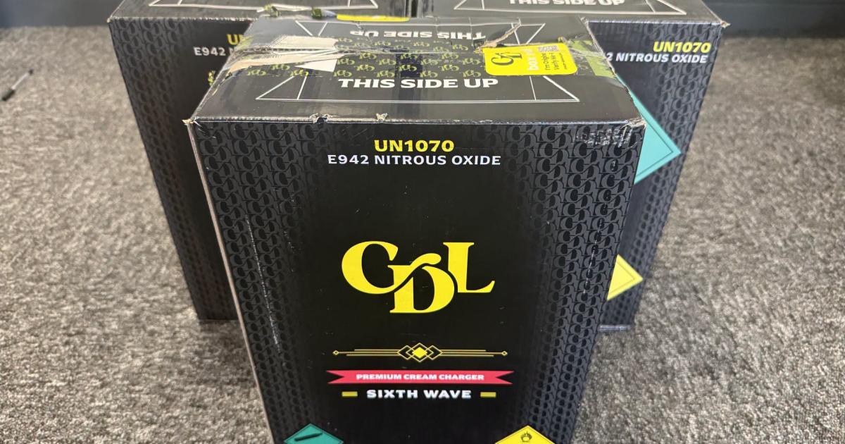Nitrous oxide canisters recovered from Astley Bridge flat