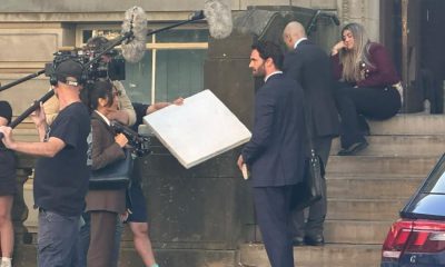 Tom Bateman spotted filming Netflix thriller The Woods in Bolton