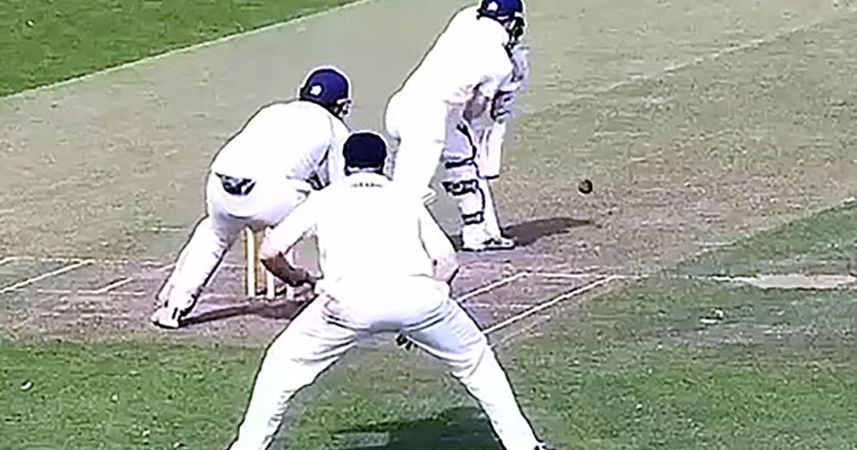 Footage of disputed wicket involving Saltburn clickgate player