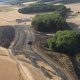 Emergency services at scene of field fire near Malton