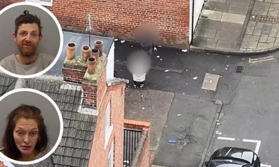 Moment drug dealers caught on drone in Middlesbrough back alley