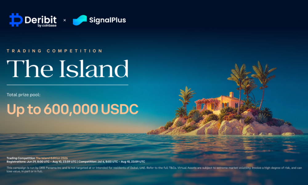 Deribit and SignalPlus Launch The Island Trading Competition With Up to $600,000 USDC in Prizes