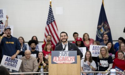 Abdul El-Sayed, Democratic candidate for Michigan Senate, speaks at an event on May 3 in Detroit, Michigan.